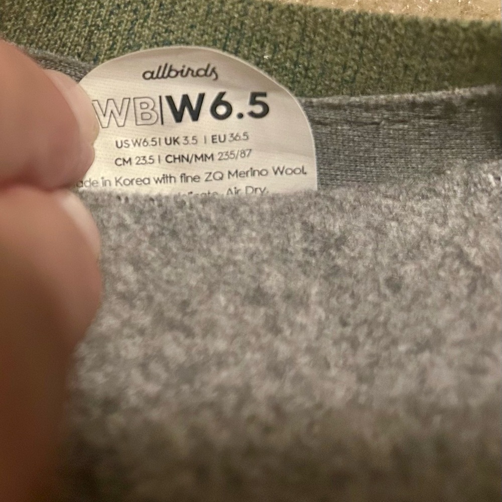 allbirds Wool Tree Breezers Women's Olive Green Ballet Flats 6.5 - Picture 4 of 7